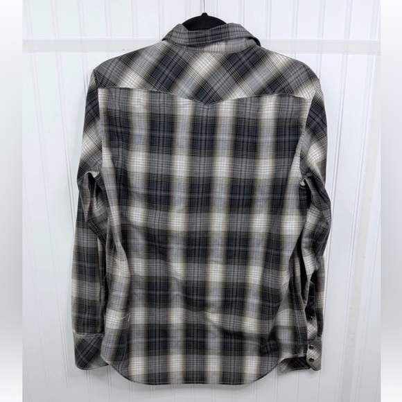 Banana Republic Men’s Slim Fit Pearl Snap Western Y2K 2007 Plaid Shirt Sz Small - Picture 3 of 9